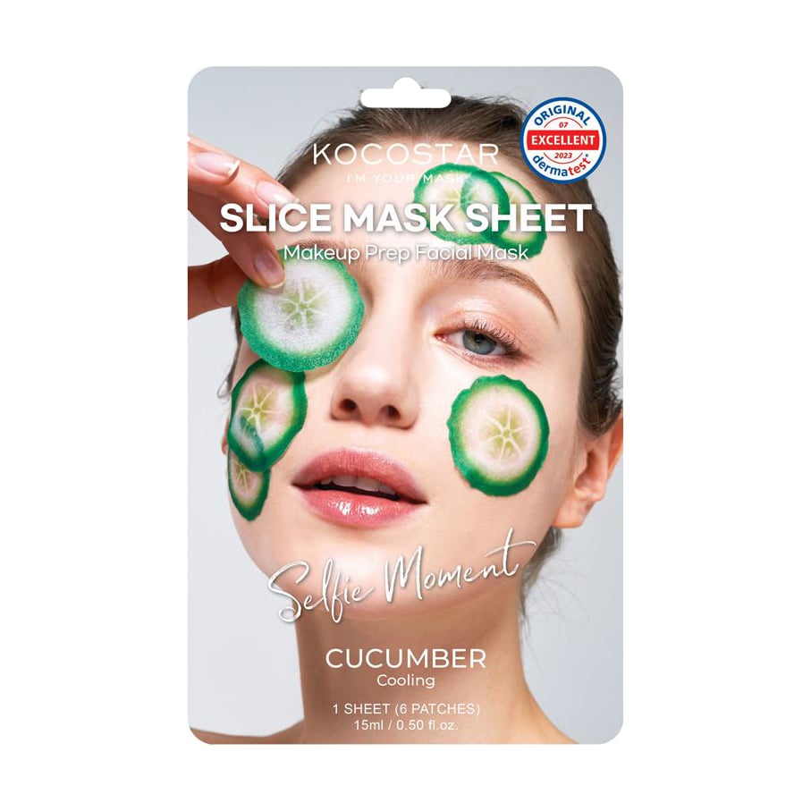 Тканинна маска для обличчя Kocostar Slice Mask Sheet Cucumber, 6 шт